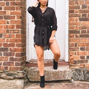 Sheer Button Up Tunic